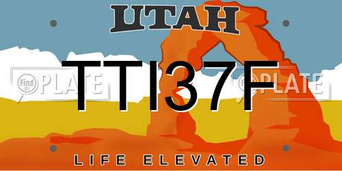 TTI37F Utah License Plate