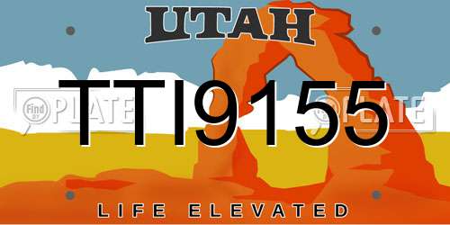TTI9155 Utah License Plate