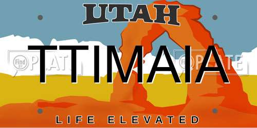 TTIMAIA Utah License Plate