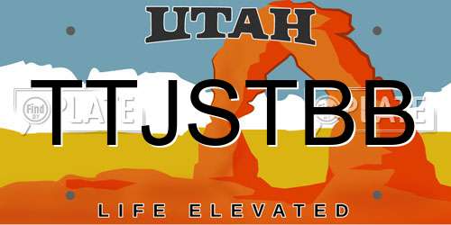 TTJSTBB Utah License Plate
