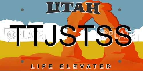 TTJSTSS Utah License Plate