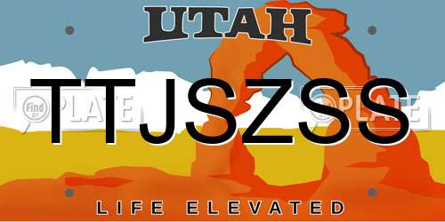 TTJSZSS Utah License Plate