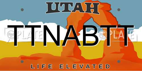 TTNABTT Utah License Plate