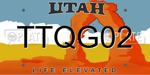 TTQG02 Utah License Plate