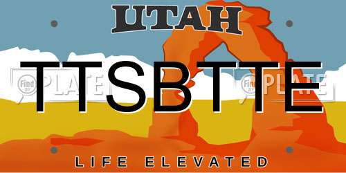 TTSBTTE Utah License Plate