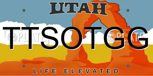 TTSOTGG Utah License Plate