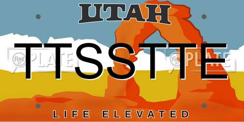 TTSSTTE Utah License Plate
