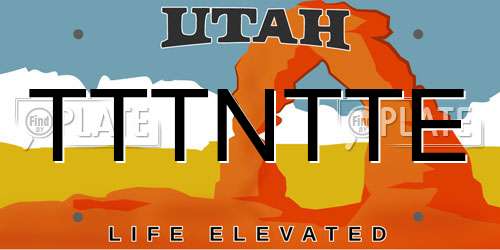 TTTNTTE Utah License Plate