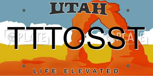 TTTOSST Utah License Plate