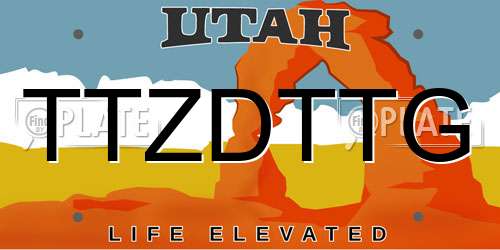 TTZDTTG Utah License Plate
