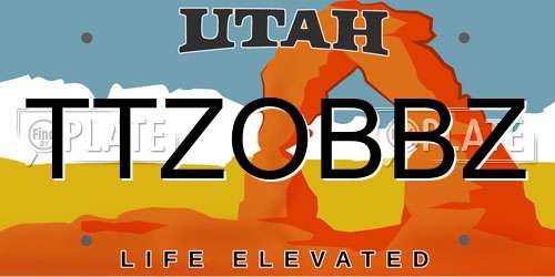 TTZOBBZ Utah License Plate