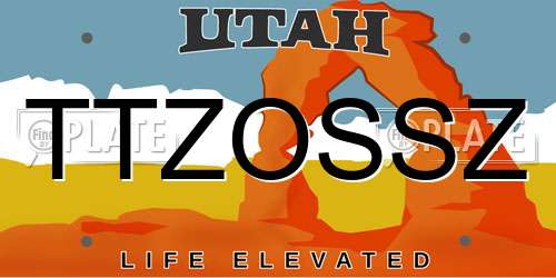 TTZOSSZ Utah License Plate