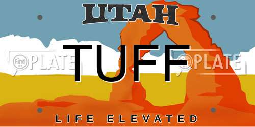 TUFF Utah License Plate