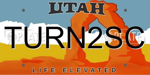 TURN2SC Utah License Plate