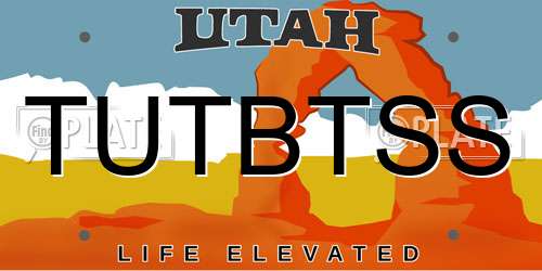 TUTBTSS Utah License Plate