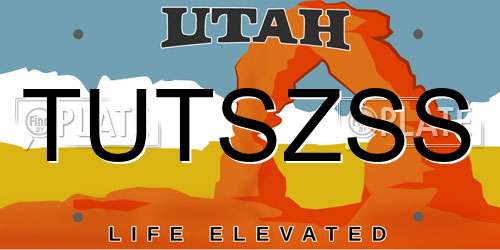 TUTSZSS Utah License Plate