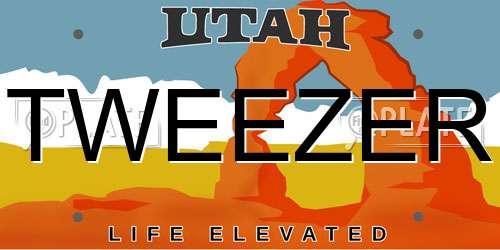TWEEZER Utah License Plate