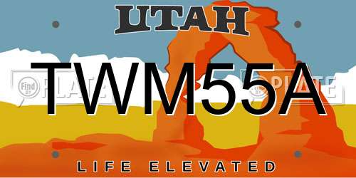TWM55A Utah License Plate