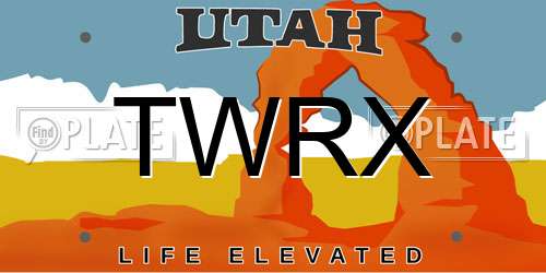TWRX Utah License Plate