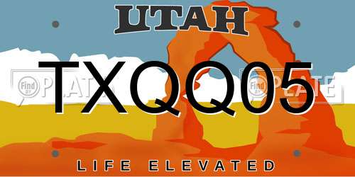 TXQQ05 Utah License Plate