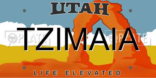 TZIMAIA Utah License Plate