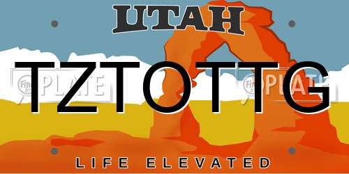 TZTOTTG Utah License Plate