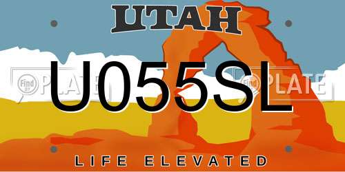 U055SL Utah License Plate