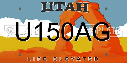 U150AG Utah License Plate