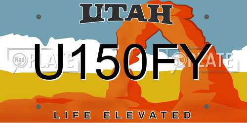 U150FY Utah License Plate