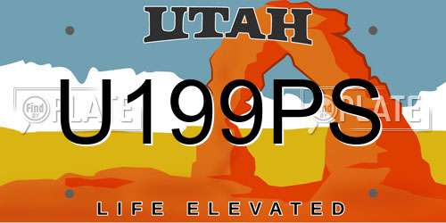 U199PS Utah License Plate
