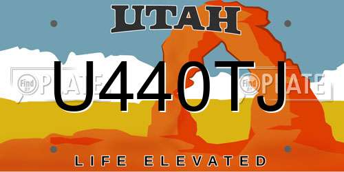 U440TJ Utah License Plate