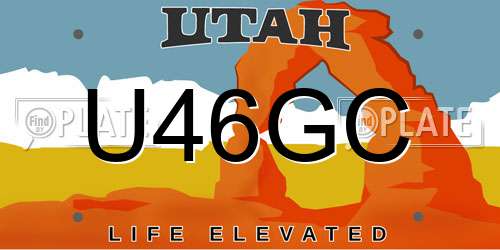U46GC Utah License Plate