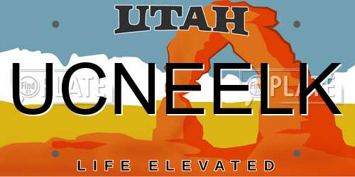 UCNEELK Utah License Plate
