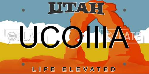 UCOIIIA Utah License Plate