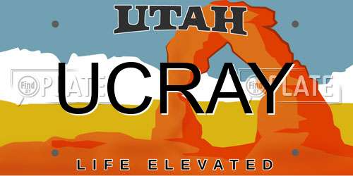 UCRAY Utah License Plate