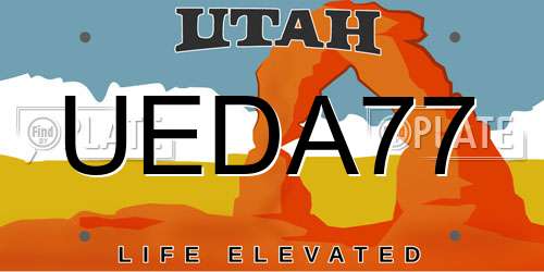 UEDA77 Utah License Plate