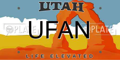 UFAN Utah License Plate