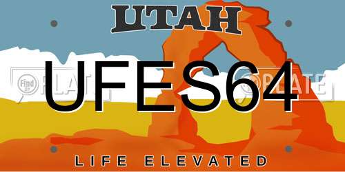 UFES64 Utah License Plate
