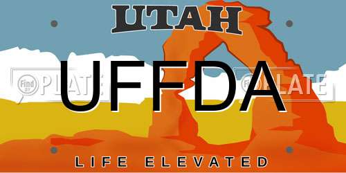 UFFDA Utah License Plate