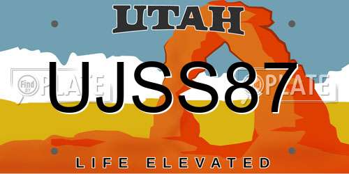 UJSS87 Utah License Plate