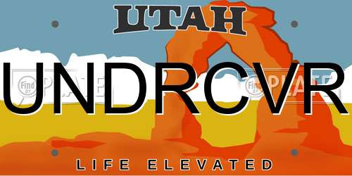 UNDRCVR Utah License Plate