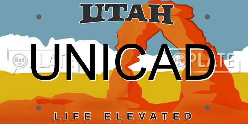 UNICAD Utah License Plate