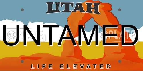 UNTAMED Utah License Plate