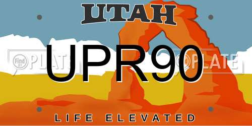 UPR90 Utah License Plate