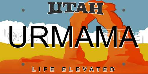 URMAMA Utah License Plate