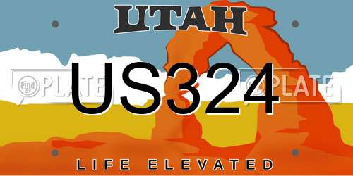 US324 Utah License Plate