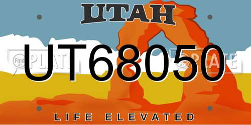 UT68050 Utah License Plate