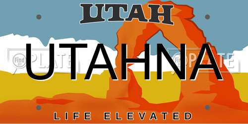 UTAHNA Utah License Plate