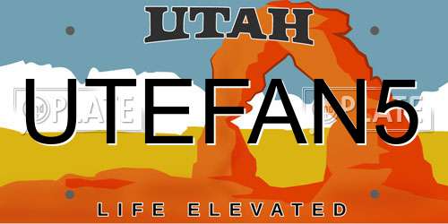 UTEFAN5 Utah License Plate