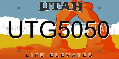 UTG5050 Utah License Plate